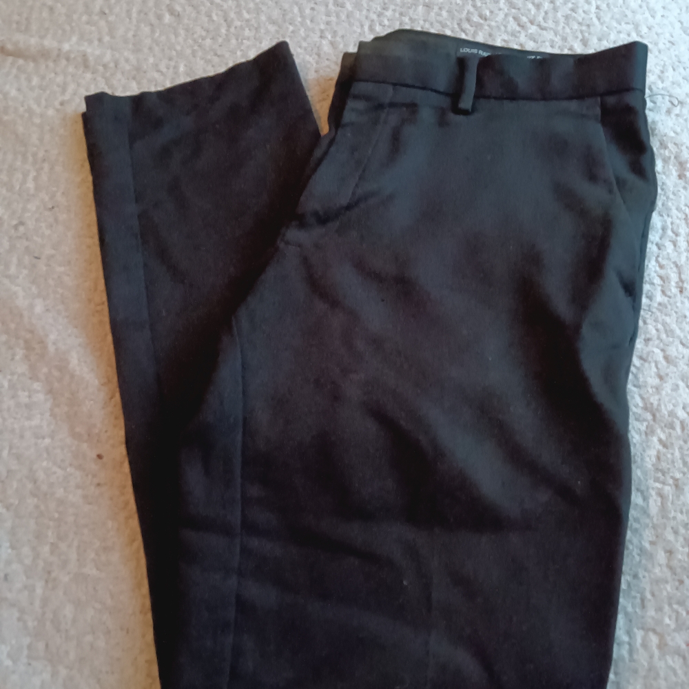 Louis Raphael Black Dress Pants Flat Front